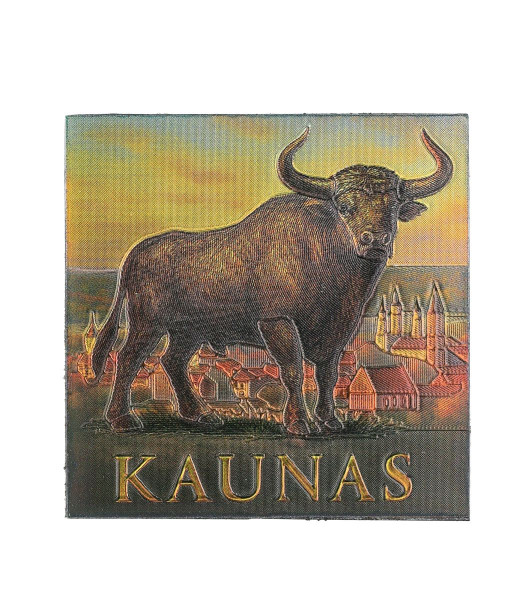 Šaldytuvo magnetas su Kauno simboliu tauru